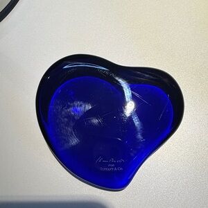 Tiffany & Co. Deep Blue Heart Glass Accent